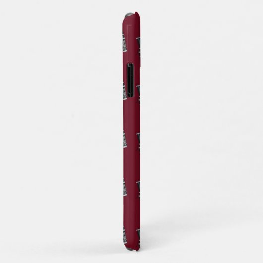 Monogram Burgundy Bassoon Case-Mate iPhone Case (Achterkant/rechts)