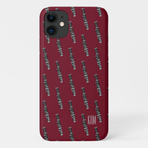Monogram Burgundy Bassoon Case-Mate iPhone Case