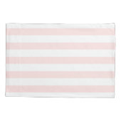 Monogram Burgundy Blush Floral Stripes Naam Kussensloop (Achterkant)