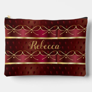 Monogram Burgundy Color Luxury Gold Decor Etui