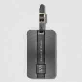 Monogram Business Executive Style - Grijs zwart Bagagelabel (Voorkant (verticaal))