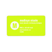 MONOGRAM BUSINESS LABEL (Voorkant)