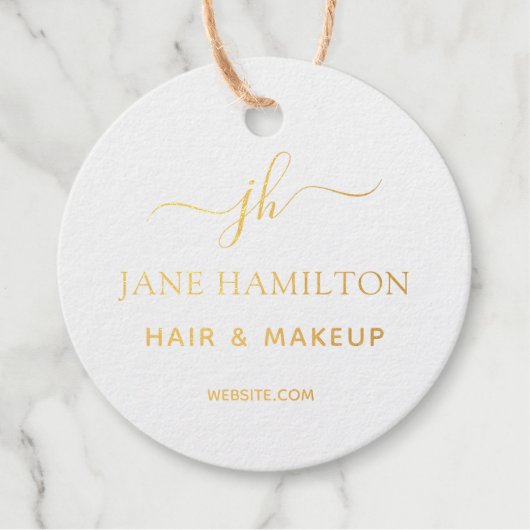 Monogram Business Logo Bedankjes Labels (Voorkant)