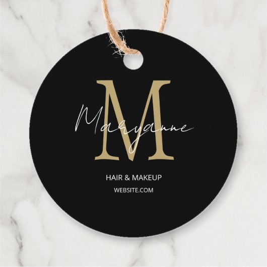 Monogram Business Logo Label (Achterkant)