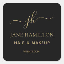 Monogram Business Logo Square Sticker