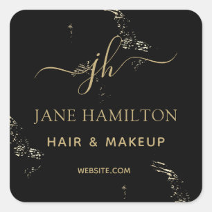 Monogram Business Logo Vierkante Sticker