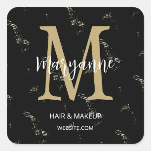 Monogram Business Logo Vierkante Sticker