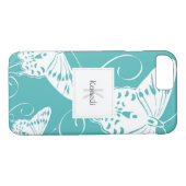 Monogram Butterflies Art Case-Mate iPhone Case (Achterkant (Horizontaal))