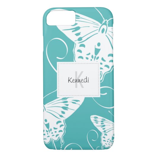 Monogram Butterflies Art Case-Mate iPhone Case (Achterkant)