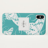 Monogram Butterflies Art Case-Mate iPhone Case (Achterkant (horizontaal))