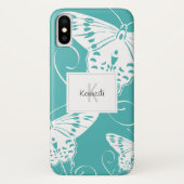 Monogram Butterflies Art Case-Mate iPhone Case (Achterkant)