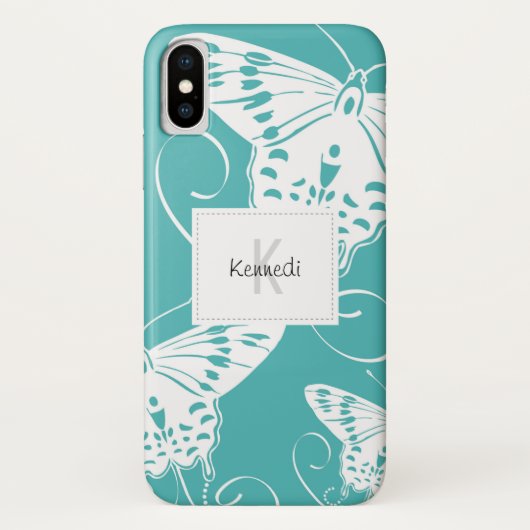 Monogram Butterflies Art Case-Mate iPhone Case (Achterkant)