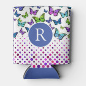 Monogram Butterflies en Stippen Blikjeskoeler (Voorkant)