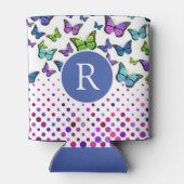 Monogram Butterflies en Stippen Blikjeskoeler (Achterkant)