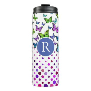 Monogram  Butterflies en Stippen Thermosbeker