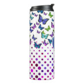 Monogram Butterflies en Stippen Thermosbeker (Gedraaid links)