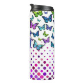 Monogram Butterflies en Stippen Thermosbeker (Geroteerd rechts)