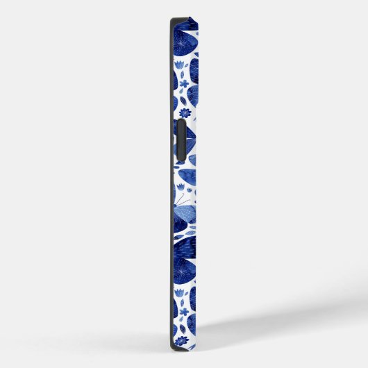 Monogram Butterfliy Waterverf Blue Case-Mate iPhone Case (Achterkant / Rechts)