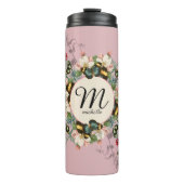  monogram butterfly Dusty Roos - Aangepast Thermosbeker (Voorkant)