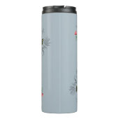  monogram butterfly-mosterdblauw Aangepast Thermosbeker (Achterkant)