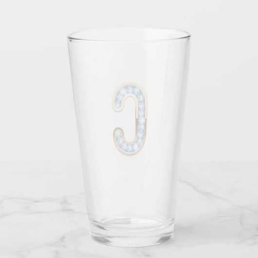 Monogram C - 16 oz glas (Achterkant)