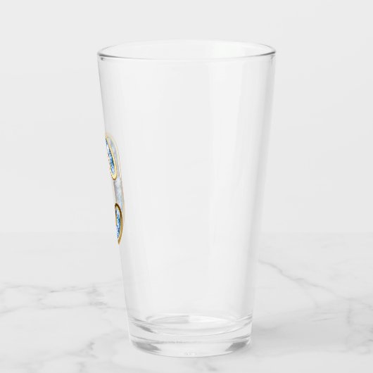 Monogram C - 16 oz glas (Links)