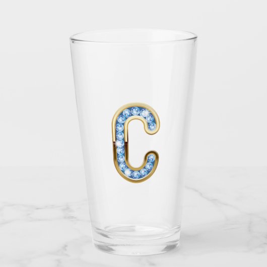 Monogram C - 16 oz glas (Voorkant)