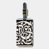  Monogram C Art Nouveau Letter Bagagelabel (Voorkant verticaal)