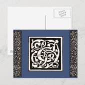 Monogram C Art Nouveau Letter Briefkaart (Voorkant / Achterkant)