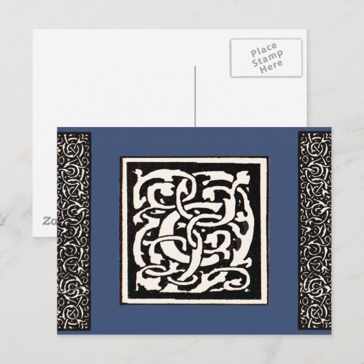  Monogram C Art Nouveau Letter Briefkaart (Voorkant / Achterkant)
