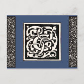  Monogram C Art Nouveau Letter Briefkaart (Voorkant)
