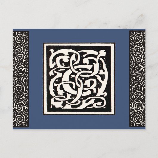 Monogram C Art Nouveau Letter Briefkaart (Voorkant)