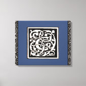 Monogram C Art Nouveau Letter Canvas Afdruk (Voorkant)