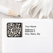 Monogram C Art Nouveau Letter Etiket (Insitu)