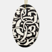  Monogram C Art Nouveau Letter Keramisch Ornament (Links)