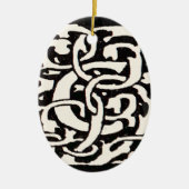  Monogram C Art Nouveau Letter Keramisch Ornament (Voorkant)