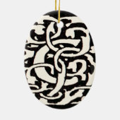  Monogram C Art Nouveau Letter Keramisch Ornament (Achterkant)