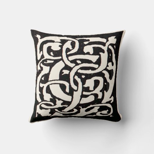 Monogram C Art Nouveau Letter Kussen (Achterkant)