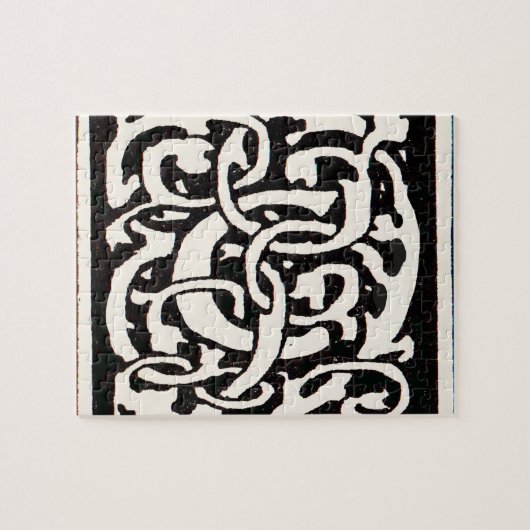 Monogram C Art Nouveau Letter Legpuzzel (Horizontaal)
