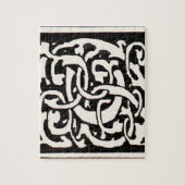 Monogram C Art Nouveau Letter Legpuzzel (Verticaal)