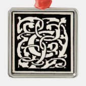  Monogram C Art Nouveau Letter Metalen Ornament (Voorkant)