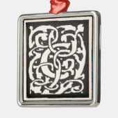 Monogram C Art Nouveau Letter Metalen Ornament (Links)