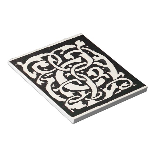  Monogram C Art Nouveau Letter Notitieblok (Schuin)