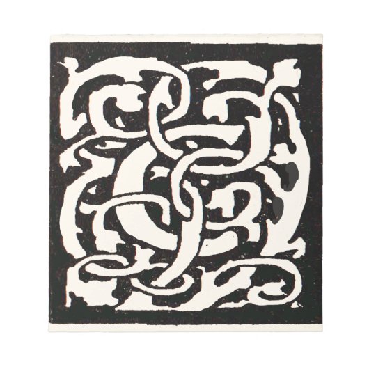 Monogram C Art Nouveau Letter Notitieblok (Voorkant)