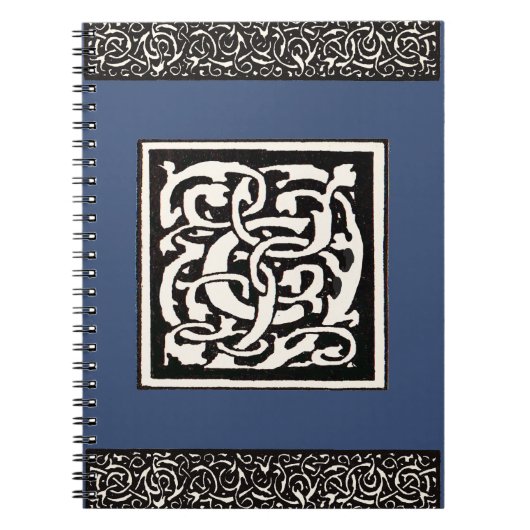 Monogram C Art Nouveau Letter Notitieboek (Voorkant)