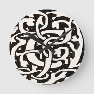 Monogram C Art Nouveau Letter Ronde Klok