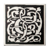  Monogram C Art Nouveau Letter Tegeltje (Voorkant)