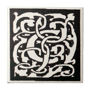 Monogram C Art Nouveau Letter Tegeltje