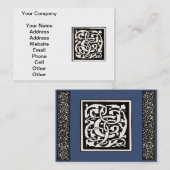 Monogram C Art Nouveau Letter Visitekaartje (Voorkant / Achterkant)