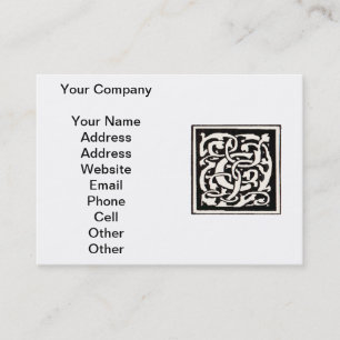 Monogram C Art Nouveau Letter Visitekaartje